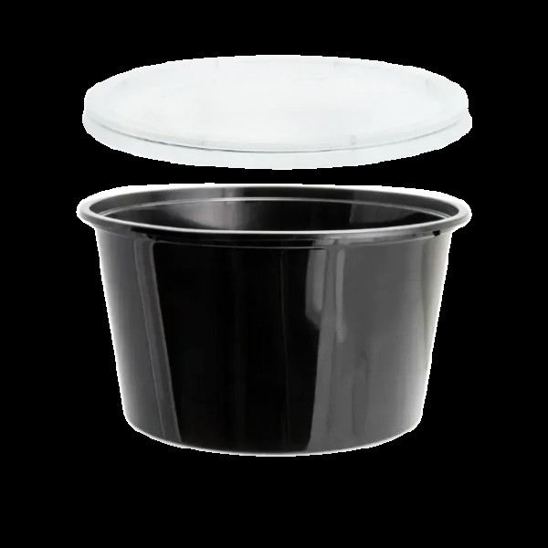 Контейнер PP з кришкою 500мл чорний D-125 (400шт/ящ) К125-500B(К125-500B)