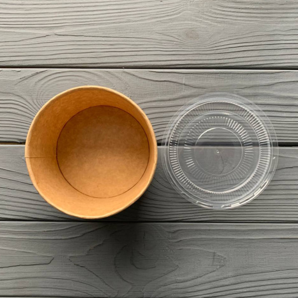 Супник с крышкой крафт 450 мл (500шт/ящ)
