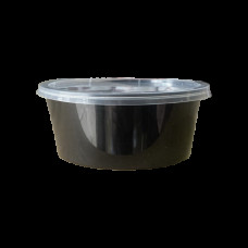 Супник чорний PP 120мм 375мл з кришкою (50/250) NVS375B(NVS375B)