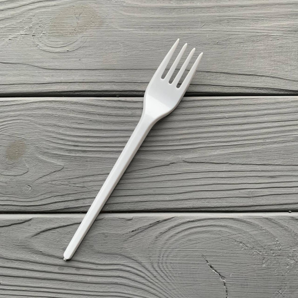 Вилка тяжелая белая PS (100шт|уп/36уп|ящ) АП15
