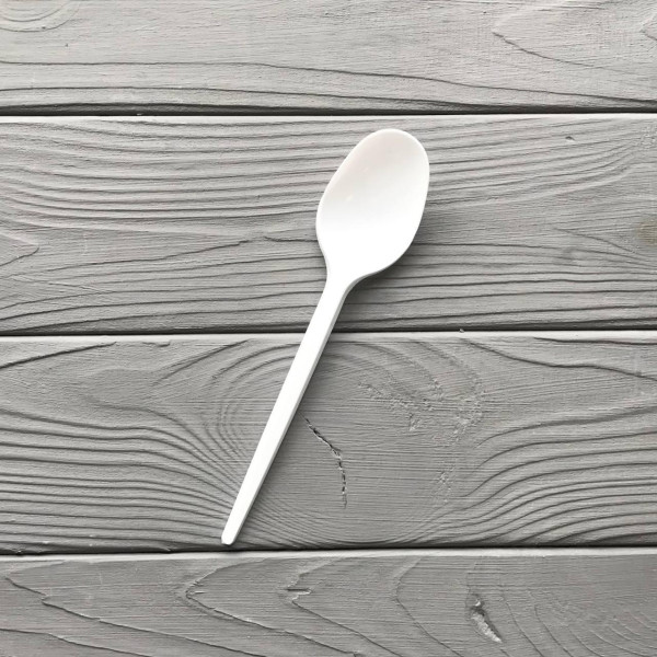 Ложка столовая средняя PS белая (100шт|уп/36уп|ящ)
