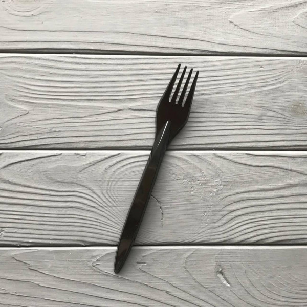 Виделка преміум 180мм PS чорна (100шт|уп/32уп|ящ)