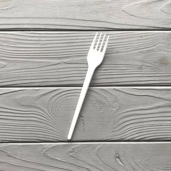 Вилка легкая PS белая (100шт|уп/60уп|ящ)
