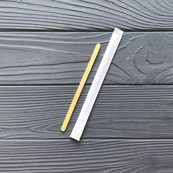 Мешалка в индивидуальной упаковке (500шт) Белая
