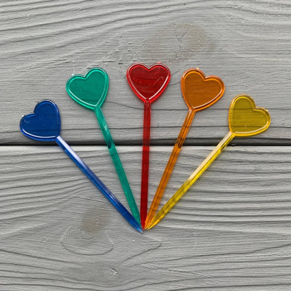 Прикраса-шпажка "Серце"(1000шт/уп|20000шт/ящ)