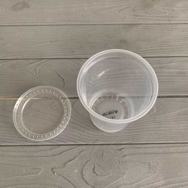 Стакан с крышкой 500мл для сметаны, творога, джема и т.д. (100/1000) 95123