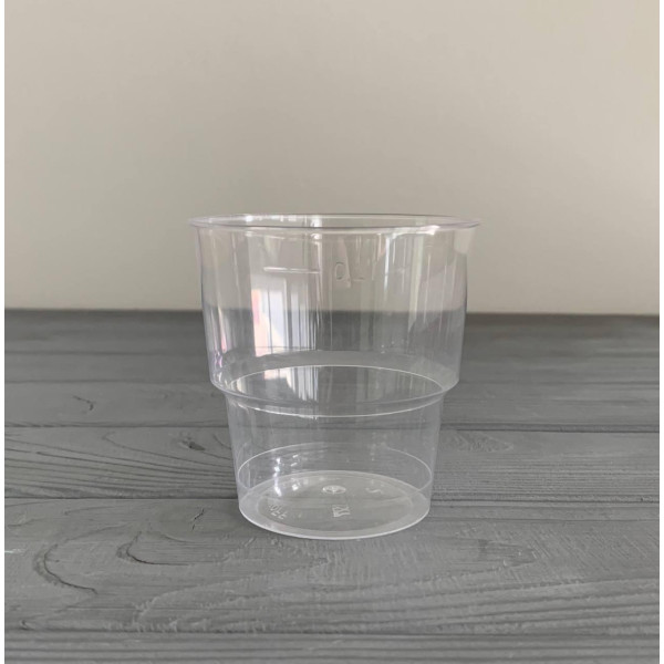 Стакан 200 мл стекловидный прозрачный (25шт/уп|900шт/ящ)