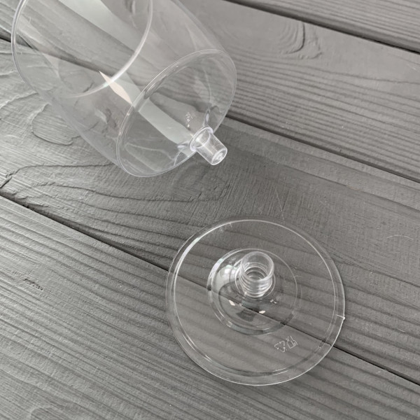 Склянка склоподібна десертна з ніжкою прозора 190мл (230шт/ящ|10шт/уп) ГП638