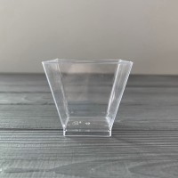 Десертница стекловидная прозрачная "Квадратная" (420шт/ящ|28шт/уп) Арт.ГП393