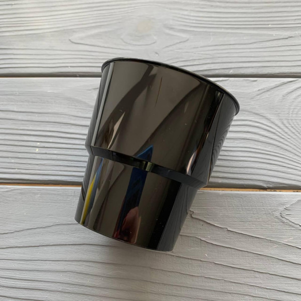 Стакан 200 мл склоподібний чорний (25шт/уп|900шт/ящ)