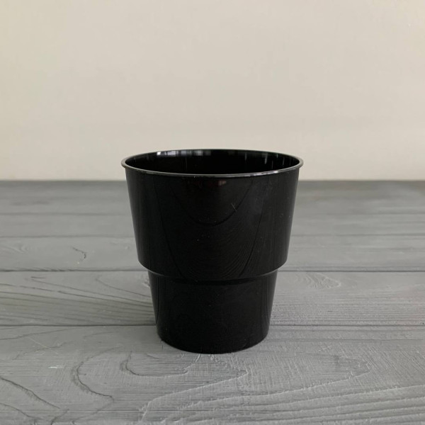 Стакан 200 мл склоподібний чорний (25шт/уп|900шт/ящ)