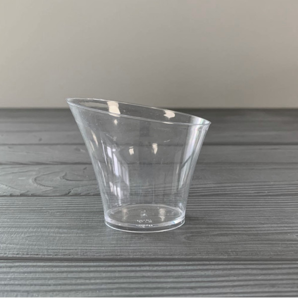 Десертниця склоподібна прозора "Овальна" 70мл (256шт/ящ|16шт/уп) ГП534