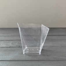 Десертница стекловидная прозрачная "Трапеционная" (240шт/ящ|20шт/уп) Арт.ГП582