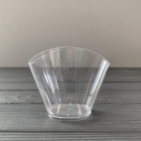 Десертница стекловидная прозрачная "Волноватая" (240шт/ящ|24шт/уп) Арт.ГП581