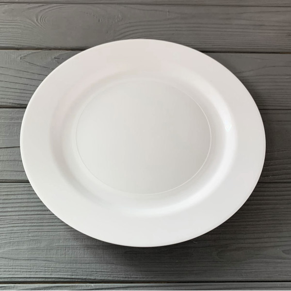 Тарілка склоподібна Біла 22см (85шт/ящ) ГП630