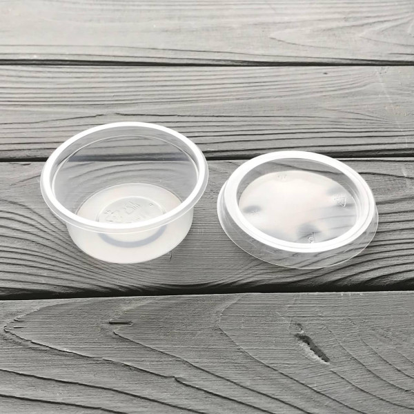 Соусник с крышкой PP 50мл прозрачный Польша (100шт|уп/20уп|ящ)