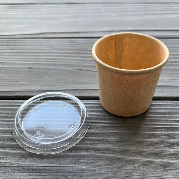 Соусник паперовий крафт з кришкою 30 мл D44 (50шт/уп|2000шт/ящ) SPK30