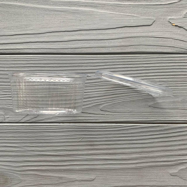 Соусник OVAL 80 мл PET с крышкой (100шт/уп|1000шт/ящ)
