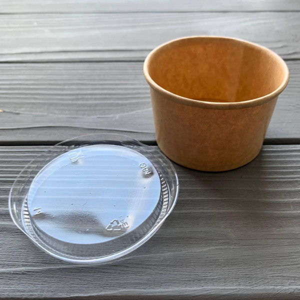 Соусник бумажный крафт с крышкой 50 мл D60 (100шт/уп|1000шт/ящ) SPK60