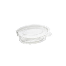 Соусник PET 50мл овал Oval 85х53х35 мм з кришкою (50шт/уп|1750шт/ящ) IN17176(IN17176)