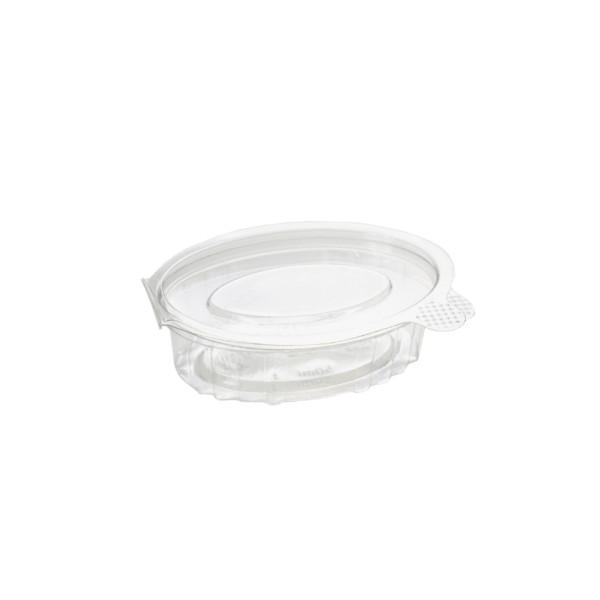 Соусник PET 50мл овал Oval 85х53х35 мм з кришкою (50шт/уп|1750шт/ящ) IN17176(IN17176)
