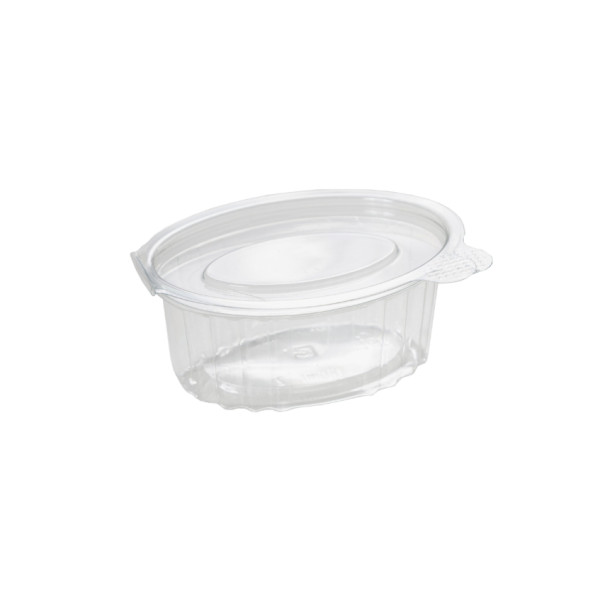 Соусник PET 80мл овал Oval 85х53х47 мм з кришкою (50шт/уп|1250шт/ящ) IN17436(IN17436)