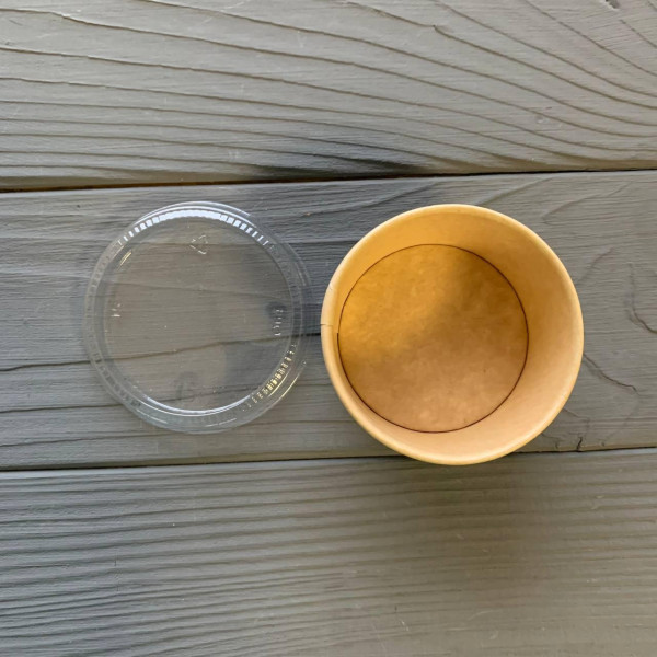 Соусник бумажный черный/крафт с крышкой 60мл D60(100шт/уп|1000шт/ящ) SPB60