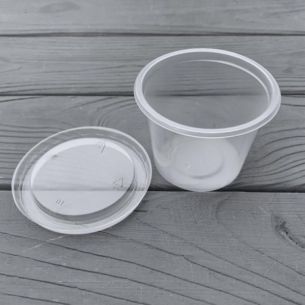 Соусник с крышкой PP 100мл прозрачный Польша (100шт|уп/20уп|ящ)