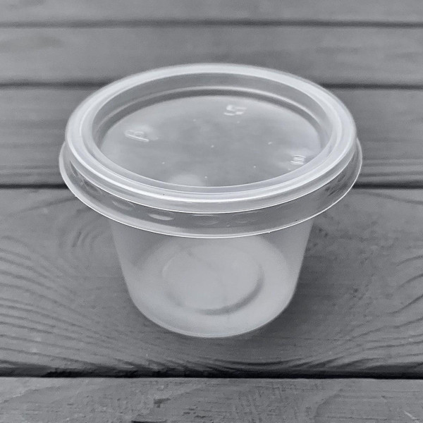 Соусник с крышкой PP 100мл прозрачный Польша (100шт|уп/20уп|ящ)