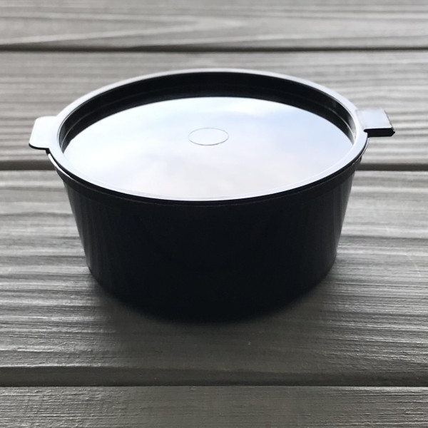 Соусник герметичний 30мл. чорний з кришкою (80шт)