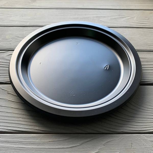 Тарілка плоска 220мм Преміум Чорна PS (25/1200) ТП220Ч