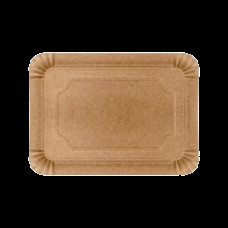 Тарілка прямокутна паперова крафт ламінована 183х112 мм (50/600) ТК1811(ТК1811)