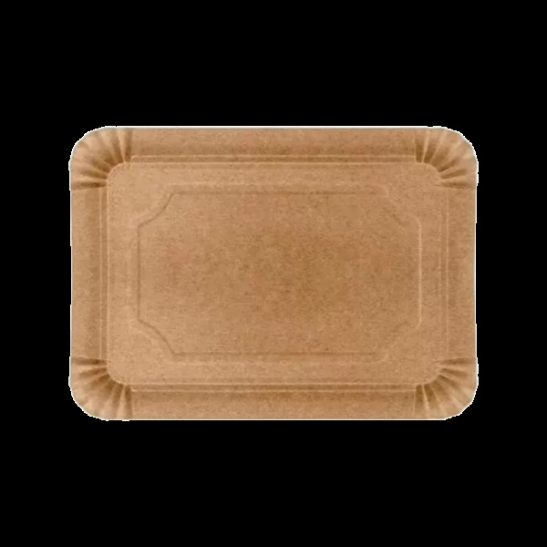 Тарілка прямокутна паперова крафт ламінована 183х112 мм (50/600) ТК1811(ТК1811)