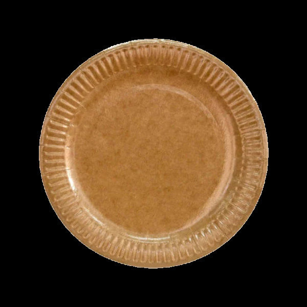 Тарілка картонна кругла D18см крафт (50/900) T18K(T18K)