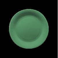 Тарілка картонна кругла D18см зелена (50шт/уп)(T18G)