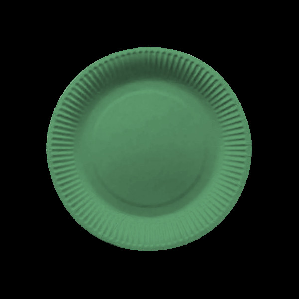 Тарілка картонна кругла D18см зелена (50шт/уп)(T18G)