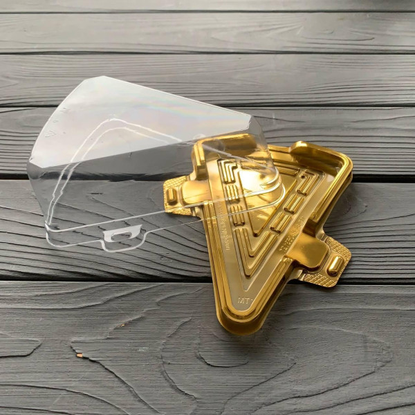 Упаковка для десертів пластикова золота L140 (50/200)