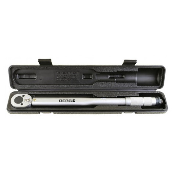Динамометрический ключ 1/2 от 28 до 210 Нм Cr-V Berg Арт.52-145