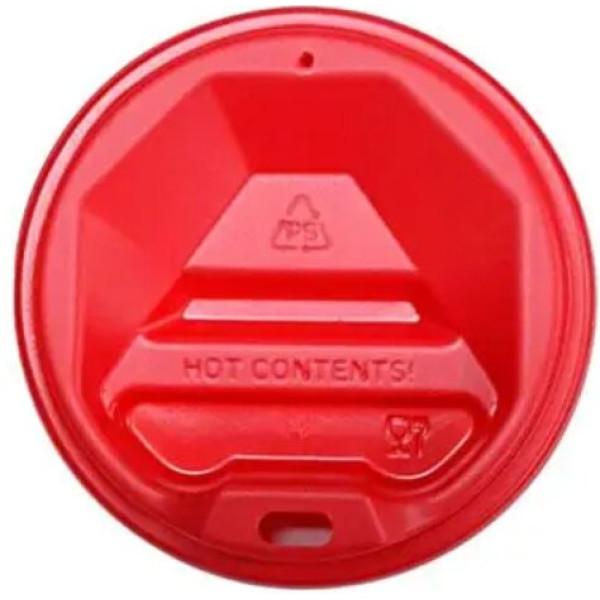 Кришка для стакани 81 мм червона