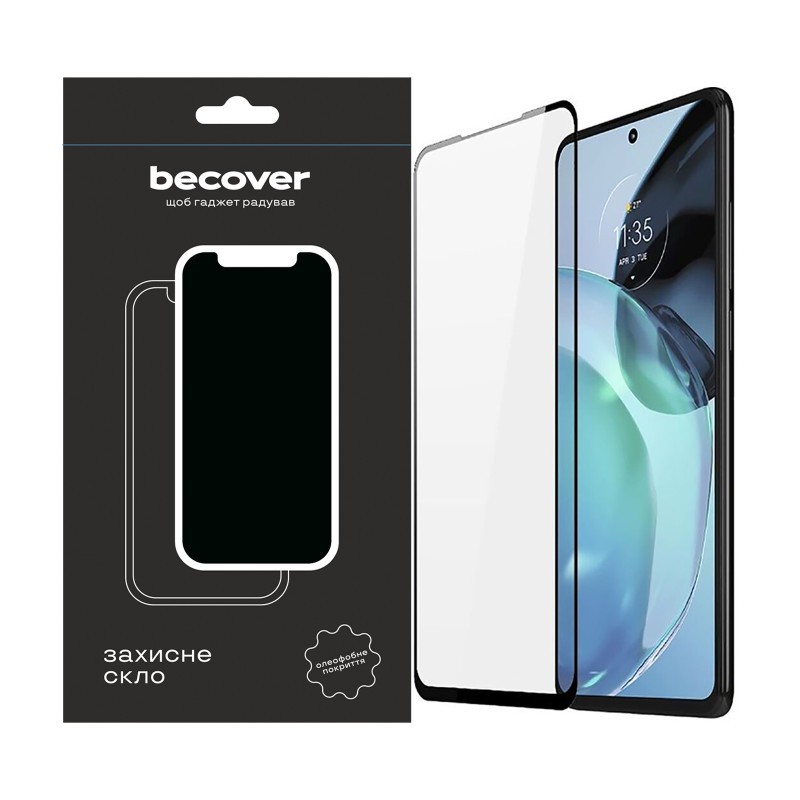 Защитное стекло  BeCover Motorola Moto G72 Black Арт.U0823149