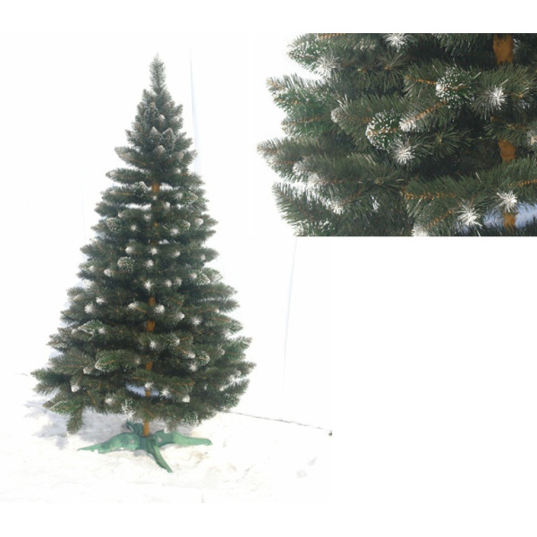 Ялинка «Білосніжка» зелена з білим напилением ПВХ 1,8 м в коробці Арт.70603