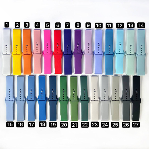 Ремінець для годинника універсальний силіконовий 22mm Арт.40952