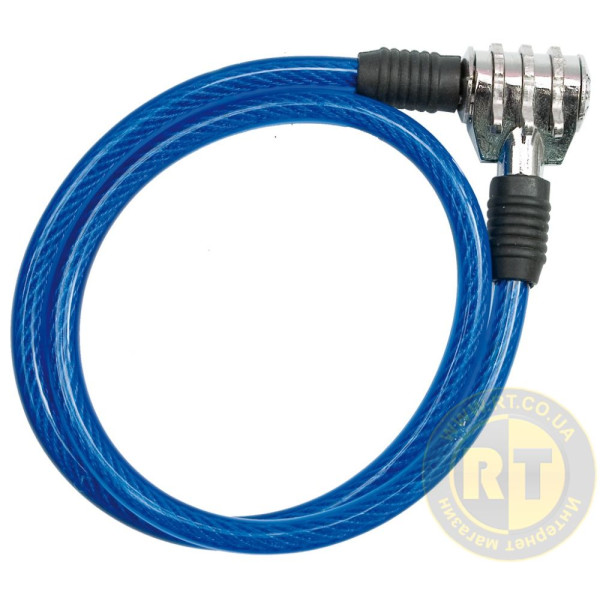 Замок велосипедний 001 (10*80 тросовий, кодовий.Арт.54944