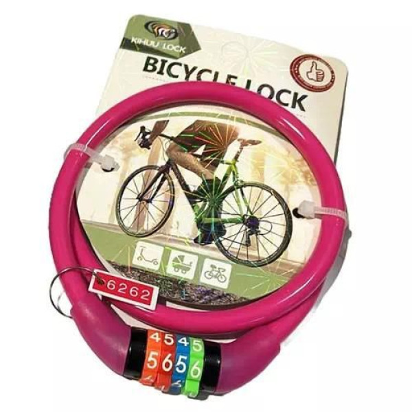 Замок велосипедный 427L (8*120 тросовый, кодовый.Арт.54948
