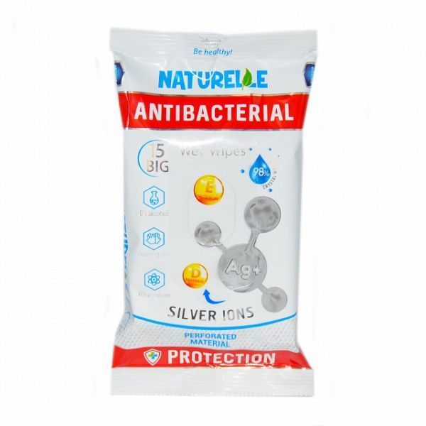 Вологі серветки Naturelle Antibacterial 15шт Арт.041526