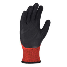 Перчатки трикотажные ладони красные с латекс. 10р. Ст,4193