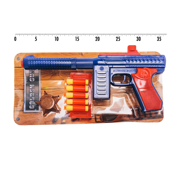 Игрушечный автомат с мягкими пулями M60 PF Golden Gun 909GG