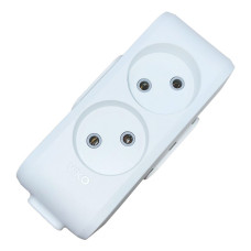 Колодка 2 гнезда б/у Viko белая Арт,006250