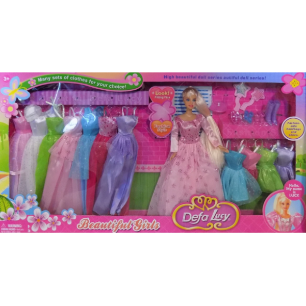 Дитяча лялька  8027 із набором одягу