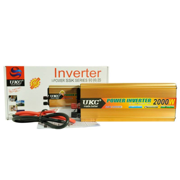 Преобразователь напряжения/инвертор 12/220V AC/DC 2000W Арт.004065